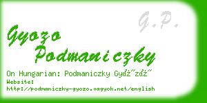 gyozo podmaniczky business card